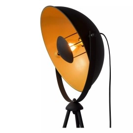 Stāvlampa ALVARO 66,5 × 34,5 × 148 cm, 1×E27, melna/zeltīta (Lucide)