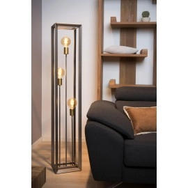 Stāvlampa "THOR" 3 x E27 max. 60W, pēlēkā dzelzs/dabiska dzelzs krāsa - Lucide