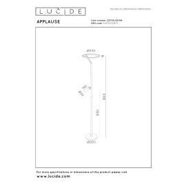 APPLAUSE — stāvlampa Ø33, LED Dim CCT, coffee (Lucide)