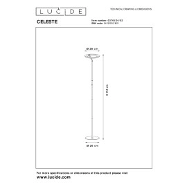 Stāvlampa - CELESTE - Ø 28 cm - LED Dim. - 1x21W, 2700K