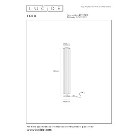 FOLD — stāvlampa Ø20 cm, 3×E27, balta (Lucide)