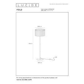 FOLD — stāvlampa Ø45 cm, 1×E27, balta (Lucide)