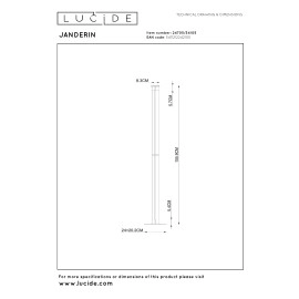 JANDERIN stāvlampa 2x17W šampanieša tonī (Lucide)