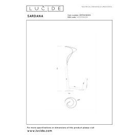 SARDANA — stāvlampa, Ø44 cm, 28 W LED 2700 K, matēti zelta (Lucide)