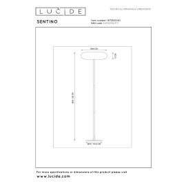 SENTINO — stāvlampa, Ø40 cm, 3×G9, taupe (Lucide)