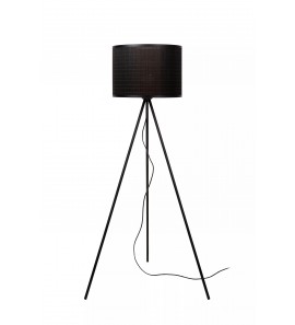 Stāvlampa "TAGALOG", Ø 55 cm, 1xE27, bambuss, melns, Lucide, 21729-81-30