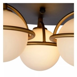 Vannas istabas griestu lampa "ISOBEL", Ø 38 cm, 3xG9, melna, Lucide, 30167-03-30