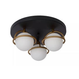 Vannas istabas griestu lampa "ISOBEL", Ø 38 cm, 3xG9, melna, Lucide, 30167-03-30 Vannas istabas griestu lampa "ISOBEL", Ø 38 cm, 3xG9, melna, Lucide, 30167-03-30