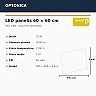LED panelis 60×60 cm 29W 3600lm 2700K ar draiveri (Optonica 2384)