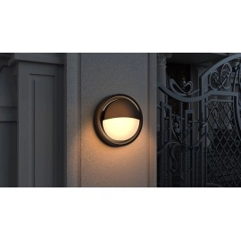 Optonica āra LED griestu/sienas gaismeklis, melns, 24W, 2400lm, 3000K, IP65