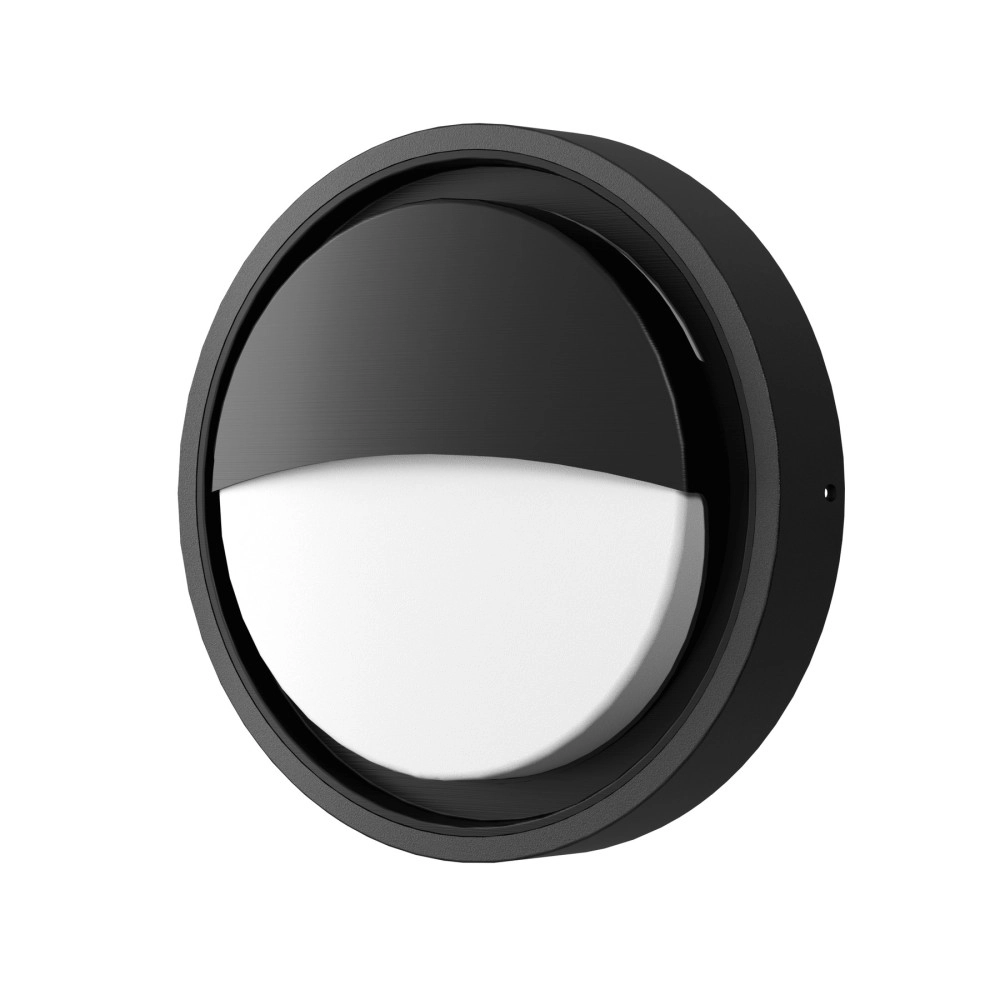 Optonica āra LED griestu/sienas gaismeklis, melns, 24W, 2400lm, 3000K, IP65