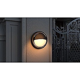 LED āra griestu/sienas gaismeklis 24W 2400lm 3000K IP65 melns (Optonica 2830)