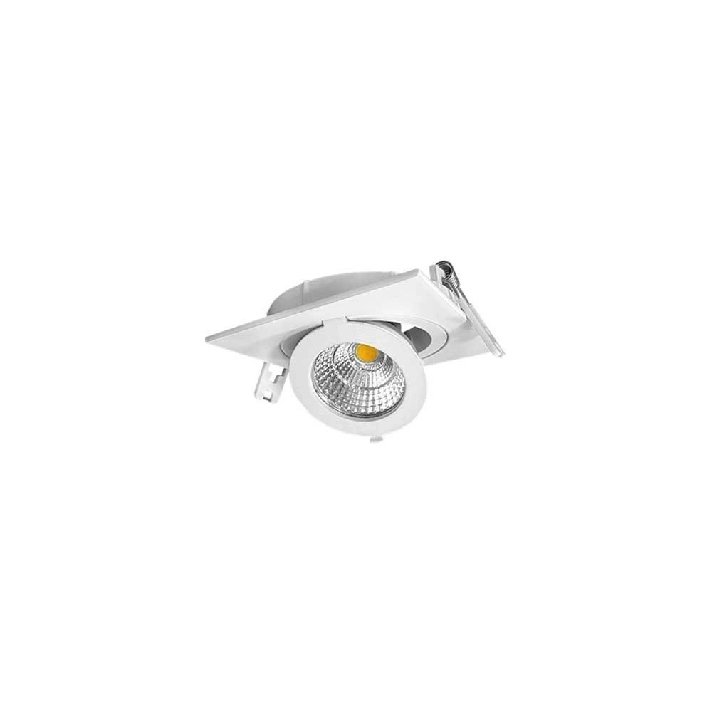 Regulējams iebūvējamais LED COB gaismeklis 12W, 2700K, balts (OPTONICA)