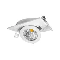 Regulējams iebūvējamais LED COB gaismeklis 12W, 2700K, balts (OPTONICA)