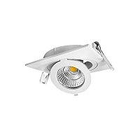 Regulējams iebūvējamais LED COB gaismeklis 12W 2700K balts (OPTONICA 3256)