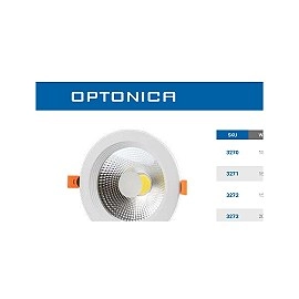 OPTONICA 3275 COB LED iebūvējamais gaismeklis Ø195mm 20W 1600lm 2700K 145°