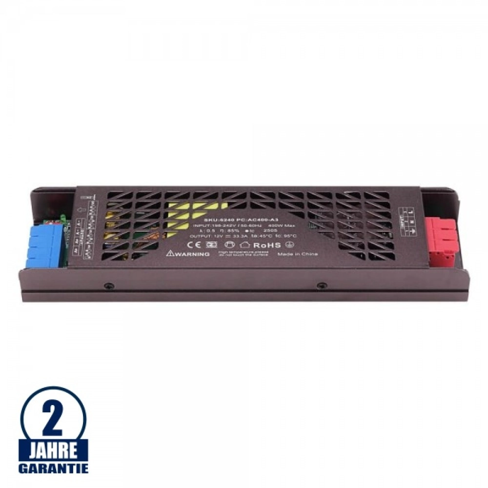LED barošanas bloks 12V 400W, 33,3A, ātrais pieslēgums (OPTONICA)