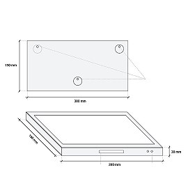 LED avārijas izejas gaismeklis ar PVC leģendu, 3W, 3h (Optonica 7207)