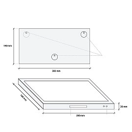 LED avārijas izejas gaismeklis ar PVC leģendu, 3W, 3h (Optonica 7207)