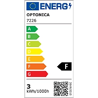Kompakts LED avārijas gaismeklis, 3W, 280lm, 6000K (Optonica 7226)