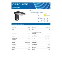 Optonica 9347 solārā LED sienas lampa tumši pelēka, 9W, 400lm, 3000K, IP44