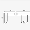 Solārā LED sienas lampa 9W 400lm 3000K IP44 tumši pelēka (Optonica 9347)
