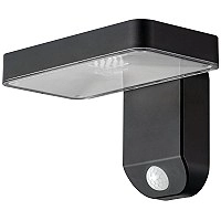 Solārā LED sienas lampa 9W 400lm 3000K IP44 tumši pelēka (Optonica 9347)