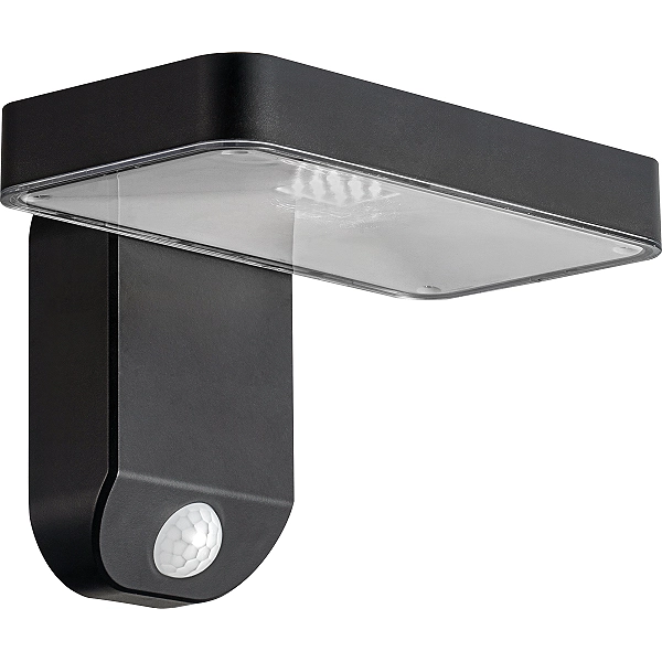 Solārā LED sienas lampa 9W 400lm 3000K IP44 tumši pelēka (Optonica 9347)