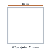 Virsapmetuma rāmis LED panelim, 300×300mm, balts (Optonica 9571)