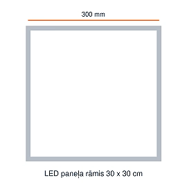 Virsapmetuma rāmis LED panelim, 300×300mm, balts (Optonica 9571)
