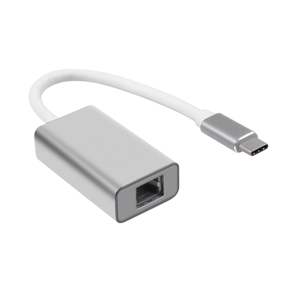 Gigabit LAN uz USB-C adapteris, alumīnijs, sudraba krāsā (Optonica)