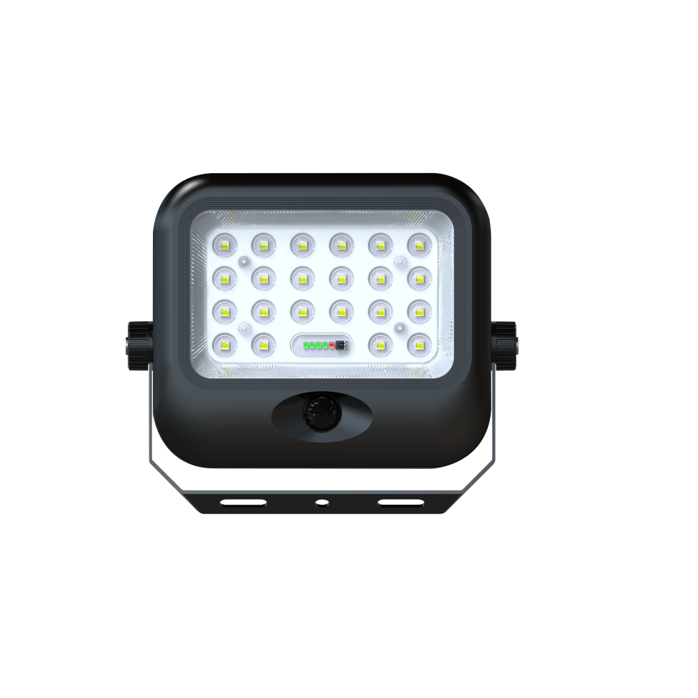 LED saules prožektors IP65 ar sensoru un pulti, 3CCT, 8W