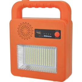 Pārnēsājama saules lampa ar Bluetooth skaļruni, 3,5 W, 380/130 lm, IP44, dzeltena (Optonica)