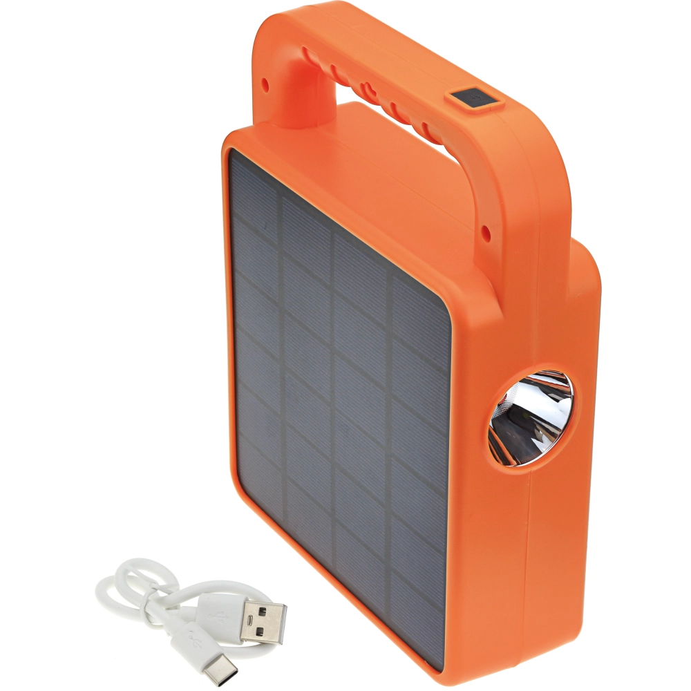 Pārnēsājama saules lampa ar Bluetooth skaļruni, 3,5 W, 380/130 lm, IP44, dzeltena (Optonica)