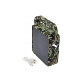 Pārnēsājama saules lampa ar Bluetooth skaļruni, 3,5 W, 380/130 lm, IP44, kamuflāžas raksts (Optonica)