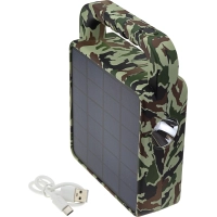 Pārnēsājama saules lampa ar Bluetooth skaļruni, 3,5 W, 380/130 lm, IP44, kamuflāžas raksts (Optonica)