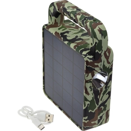 Pārnēsājama saules lampa ar Bluetooth skaļruni, 3,5 W, 380/130 lm, IP44, kamuflāžas raksts (Optonica)