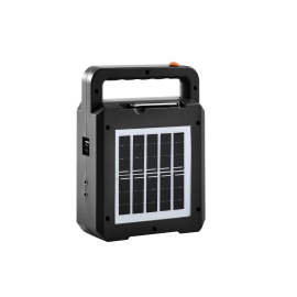 Pārnēsājama saules lampa ar Bluetooth skaļruni, 3,5 W, 380/130 lm, IP44, melna (Optonica)