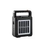 Pārnēsājama saules lampa ar Bluetooth skaļruni, 3,5 W, 380/130 lm, IP44, melna (Optonica)