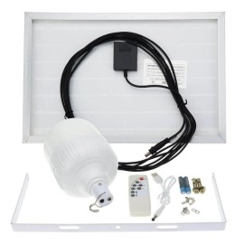 Pārnēsājama saules LED spuldze ar paneli, 8 W, 650 lm, 6000K, 5 m kabelis, balta (Optonica)