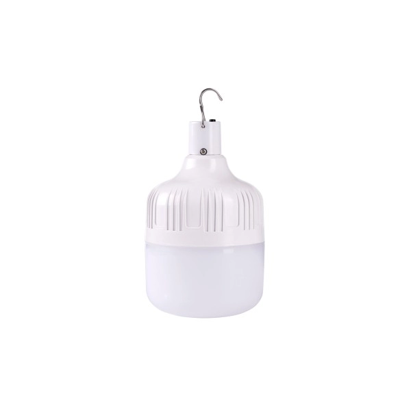 Pārnēsājama saules LED spuldze ar paneli, 8 W, 650 lm, 6000K, 5 m kabelis, balta (Optonica)