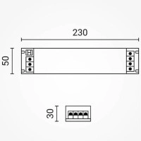 Barošanas bloks LED lentām, 12V, 100W, slim, dimmējams, IP20 (OPTONICA)