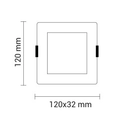 LED mini modulis kvadrātveida 6W CCT, Optonica