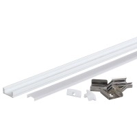 Alumīnija profils LED lentei H6 mm 2 m, balts (OPTONICA)