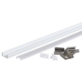 Alumīnija profils LED lentei H6 mm 2 m, balts (OPTONICA)