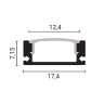 Alumīnija profils LED lentei H6 mm 2 m, balts (OPTONICA)