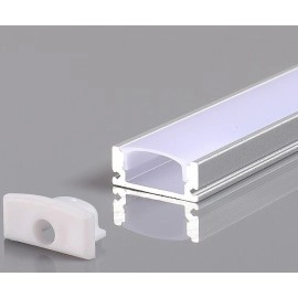 Alumīnija profils LED lentei H6 mm 2 m, balts (OPTONICA)