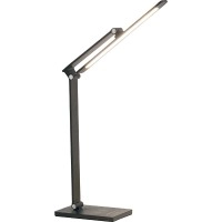 LED galda lampa ar bezvadu uzlādi 7W CCT, melna (OPTONICA)