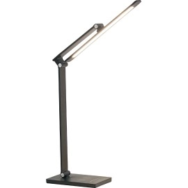 LED galda lampa ar bezvadu uzlādi 7W CCT, melna (OPTONICA)