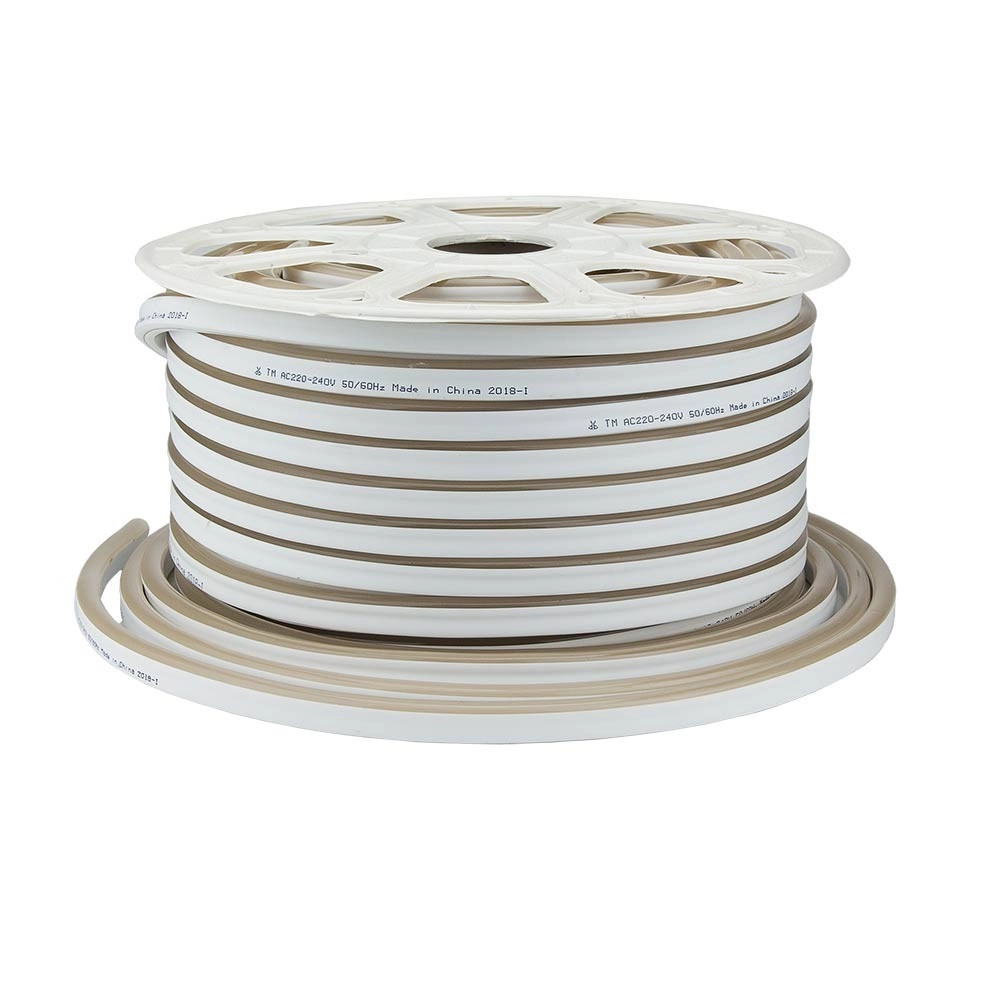 LED Flex-Neon 220V 8,5W/m IP65 silti balta 2800K, 1 m (OPTONICA)